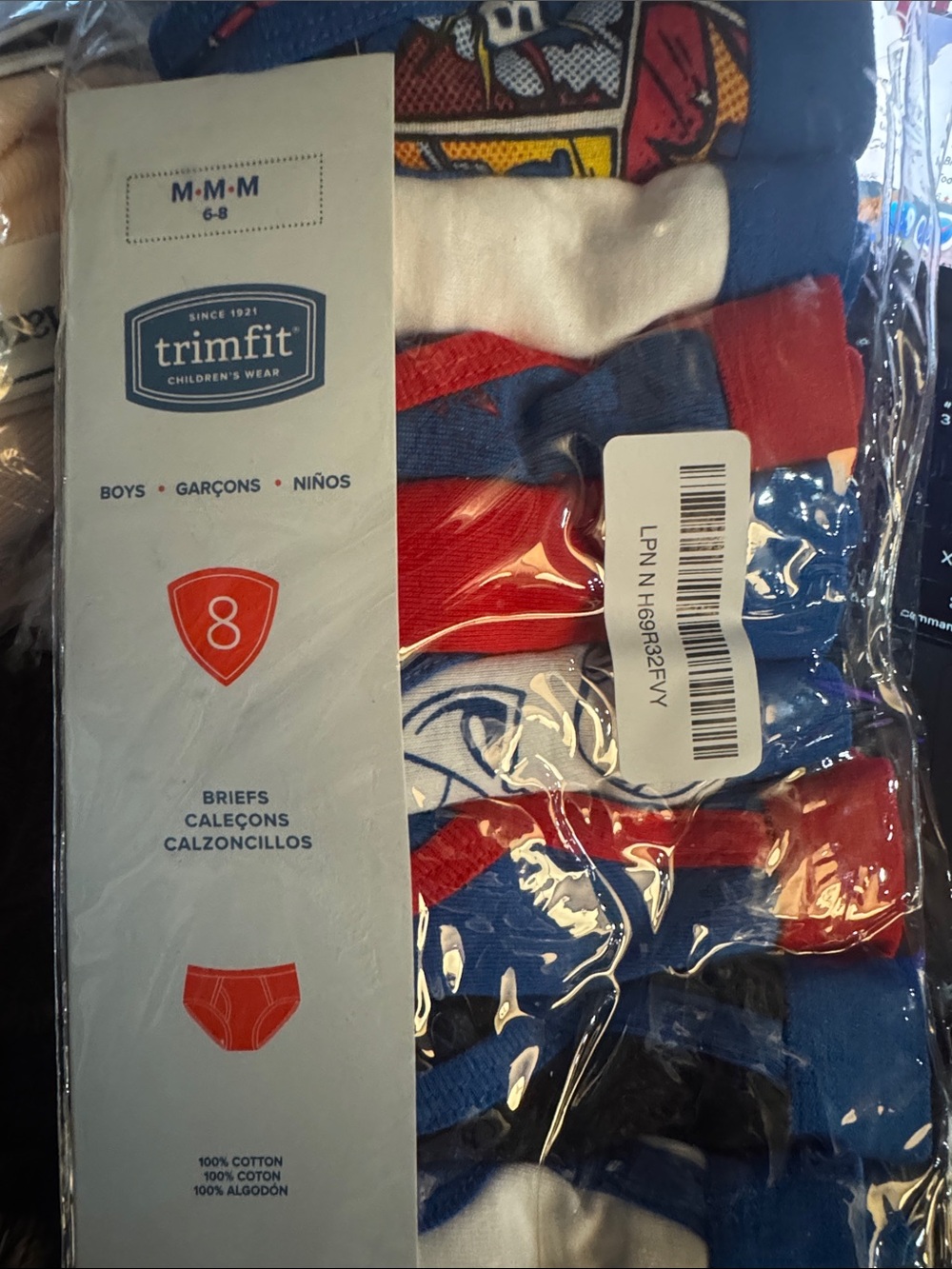 Trimfit Boys' Briefs Pack - Assorted Blue, Red, White & Black